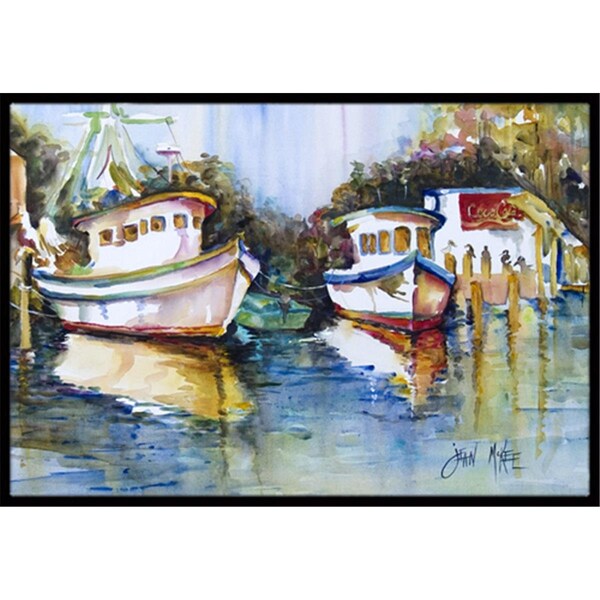 Carolines Treasures Fly Creek Fish Market Indoor and Outdoor Mat- 18 x 27 in. JMK1046MAT - main